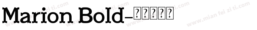 Marion Bold字体转换